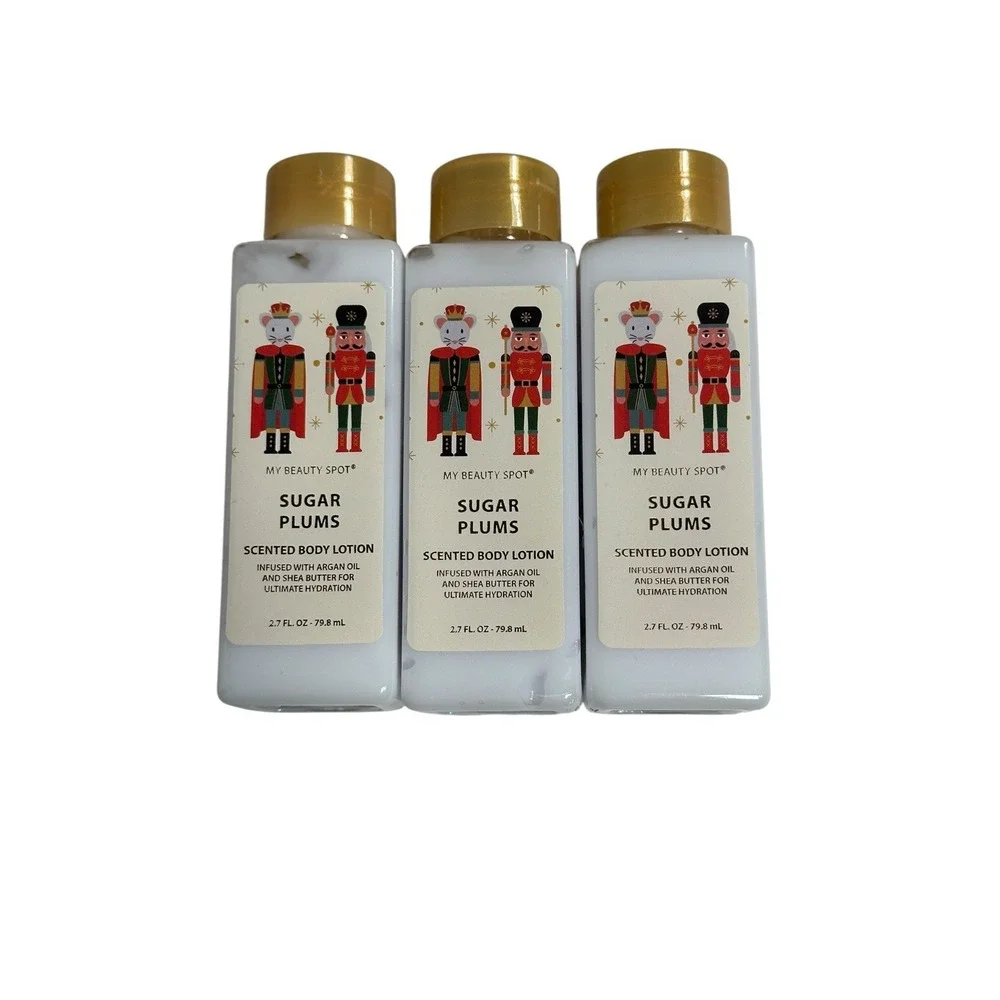 MY BEAUTY SPOT set of 3‎ scented body lotions 2.7 oz travel size SUGAR PLUMS
